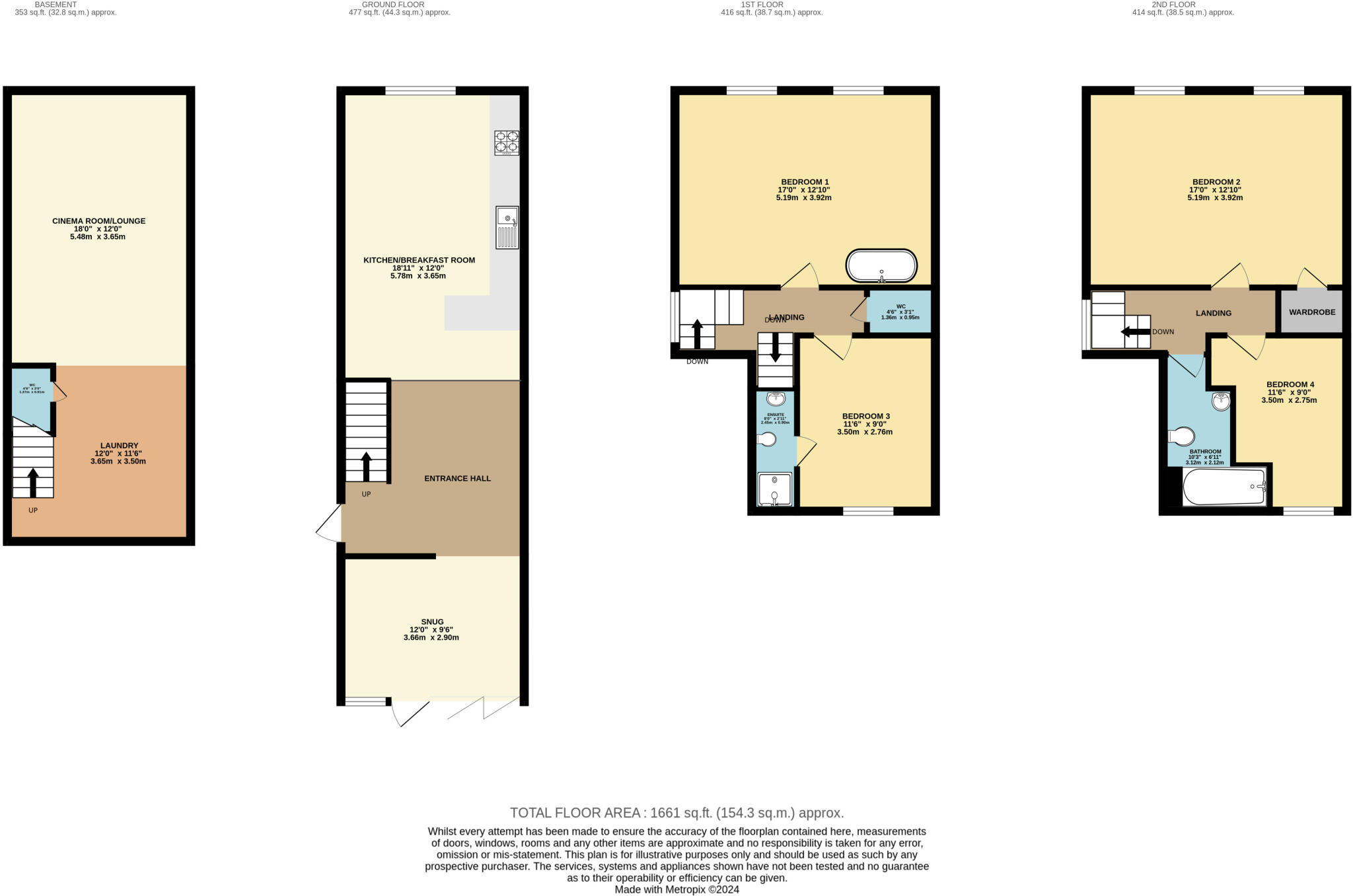 Plus 2 Bed Cottage, Market Street, Poole, BH15 floorplan