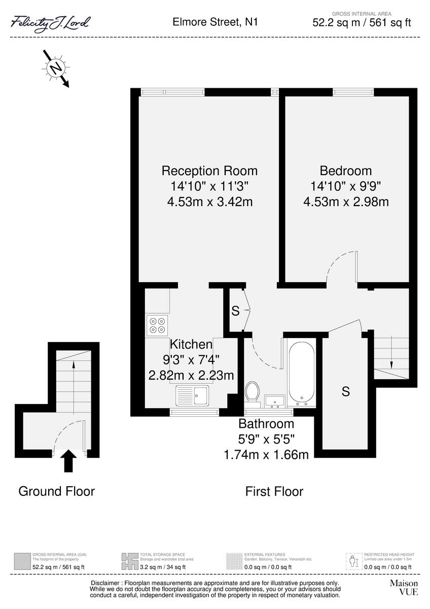 Elmore Street, London N1 floorplan