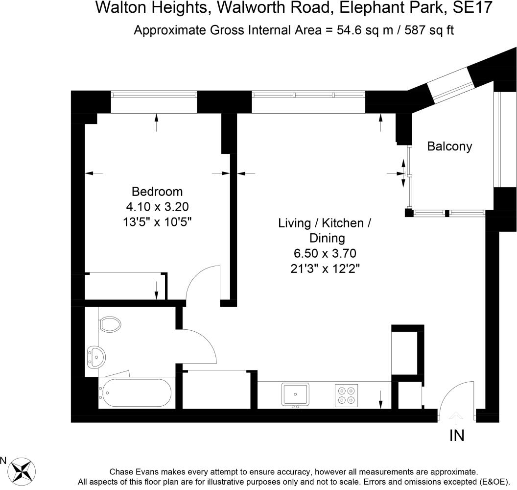 Walton Heights, 143 Walworth Road, Elephant & Castle, London, SE17 floorplan