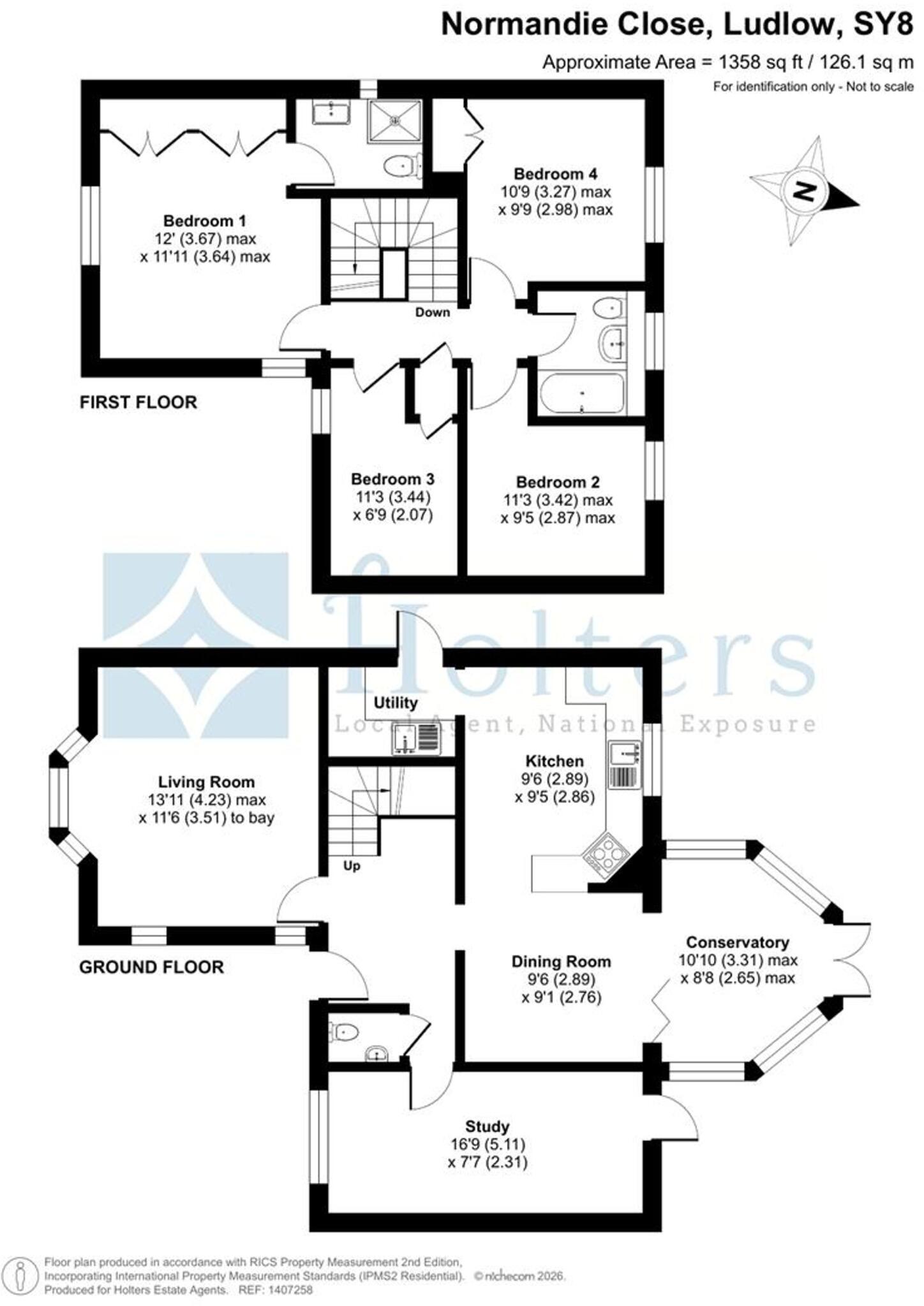 41, Normandie Close, Ludlow, SY8 floorplan