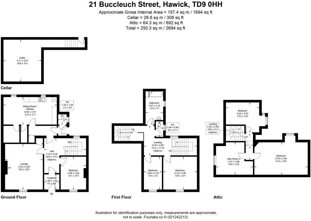 21 Buccleuch Street, Hawick, TD9 0HH floorplan