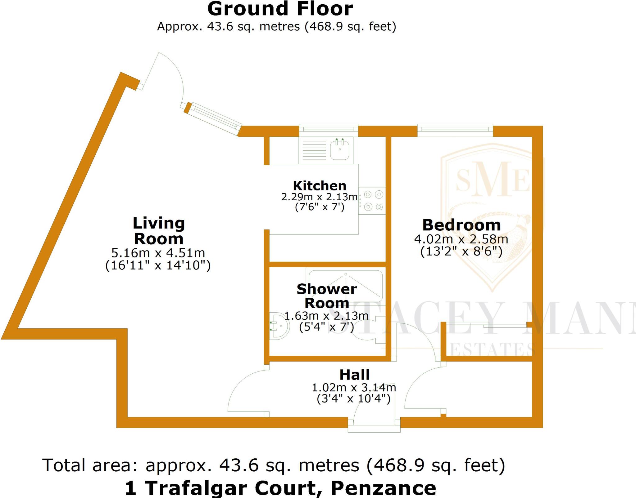 Trafalgar Court, Penzance, TR18 floorplan