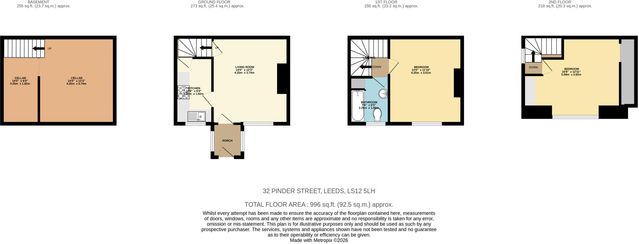 Pinder Street, Leeds, LS12 floorplan