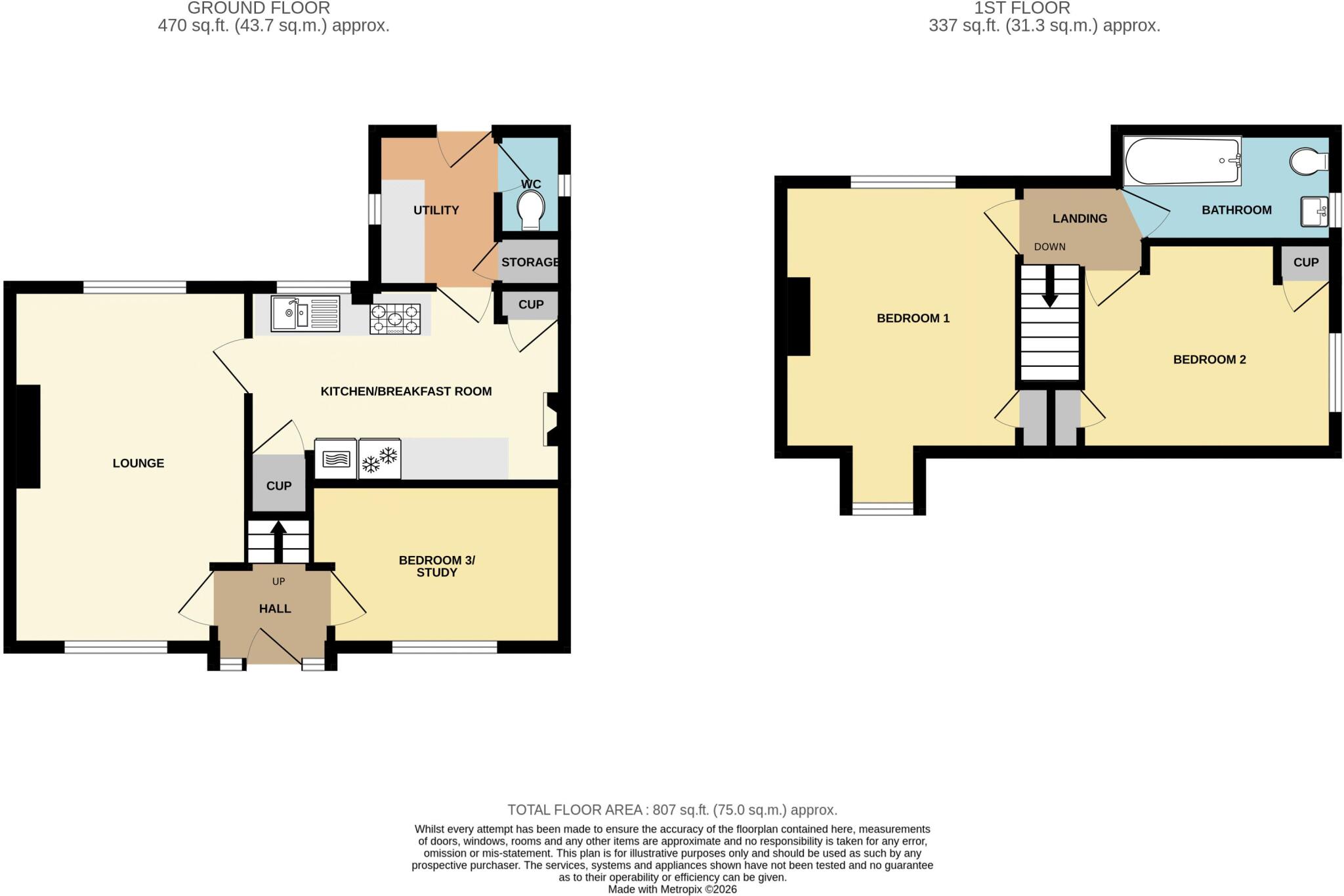 Westfield Crescent, Banwell - 70' REAR GARDEN floorplan