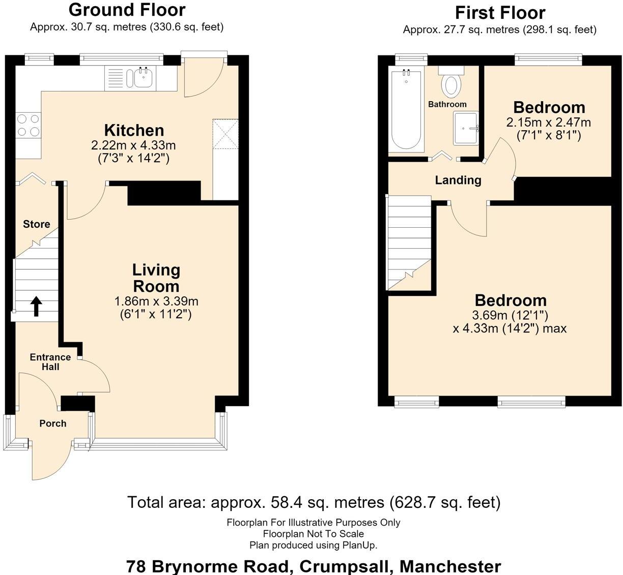 78 Brynorme Road, Manchester, Greater Manchester M8 4QN floorplan