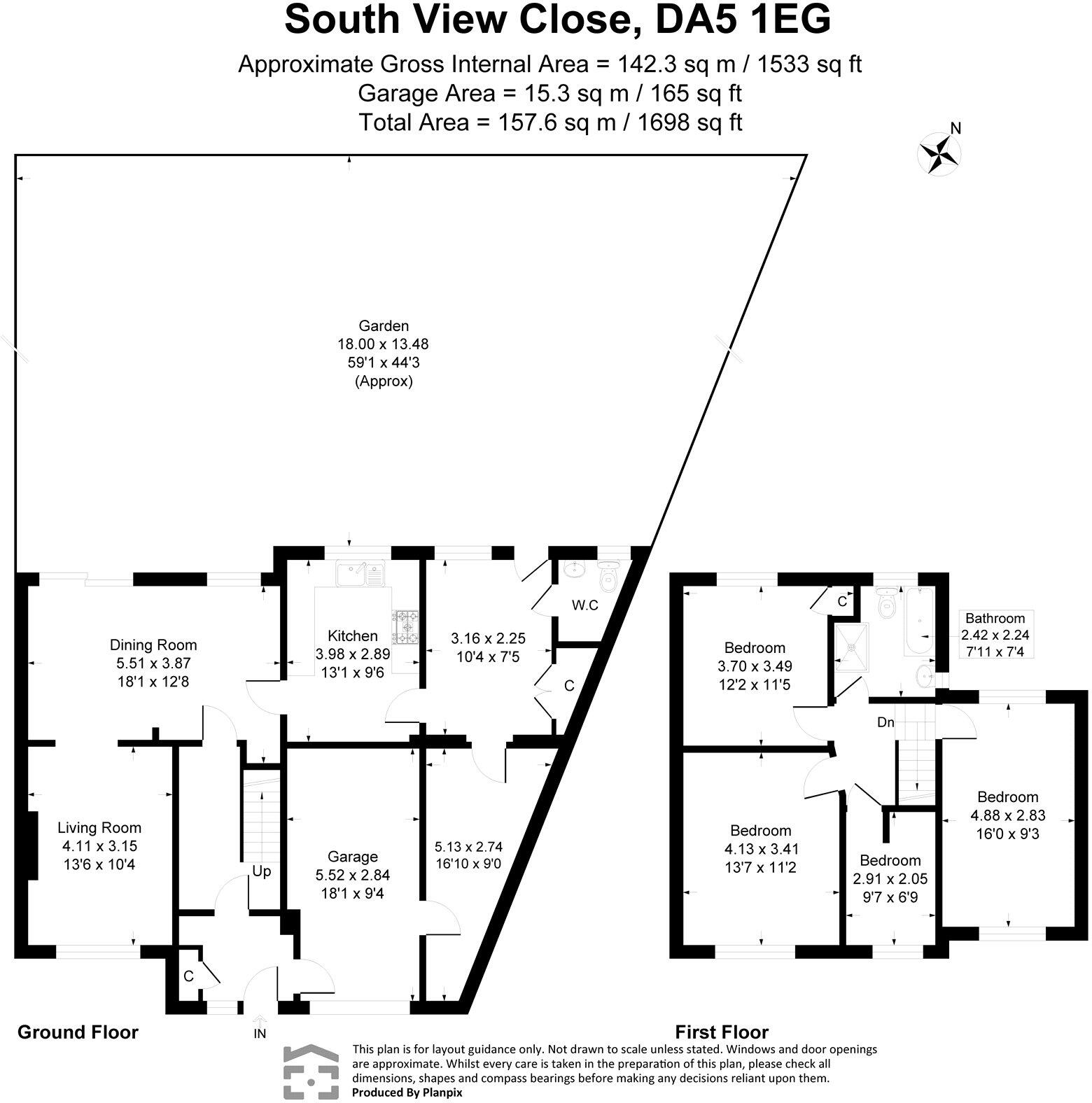 South View Close, Bexley, Kent, DA5 floorplan