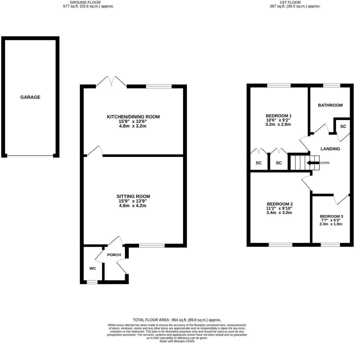Elizabeth Way, Gamlingay, Sandy, Bedfordshire, SG19 3NH floorplan
