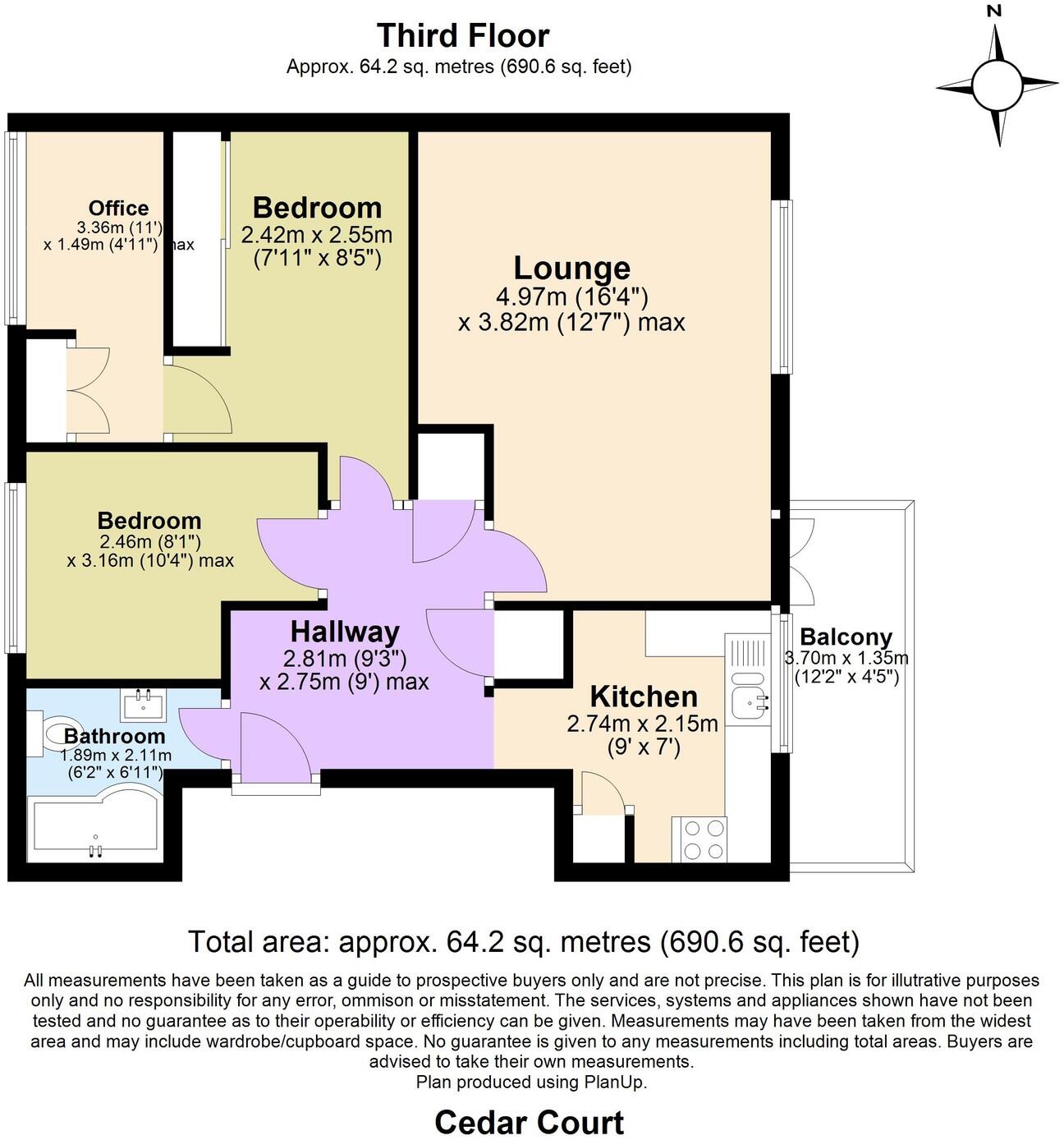 Cedar Court, Churchfields floorplan