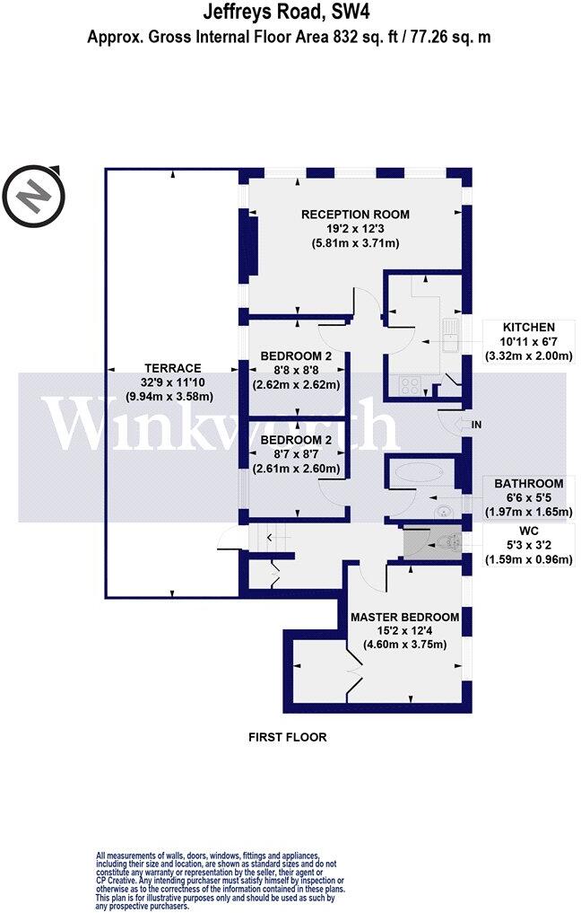 Jeffreys Road, London, SW4 floorplan