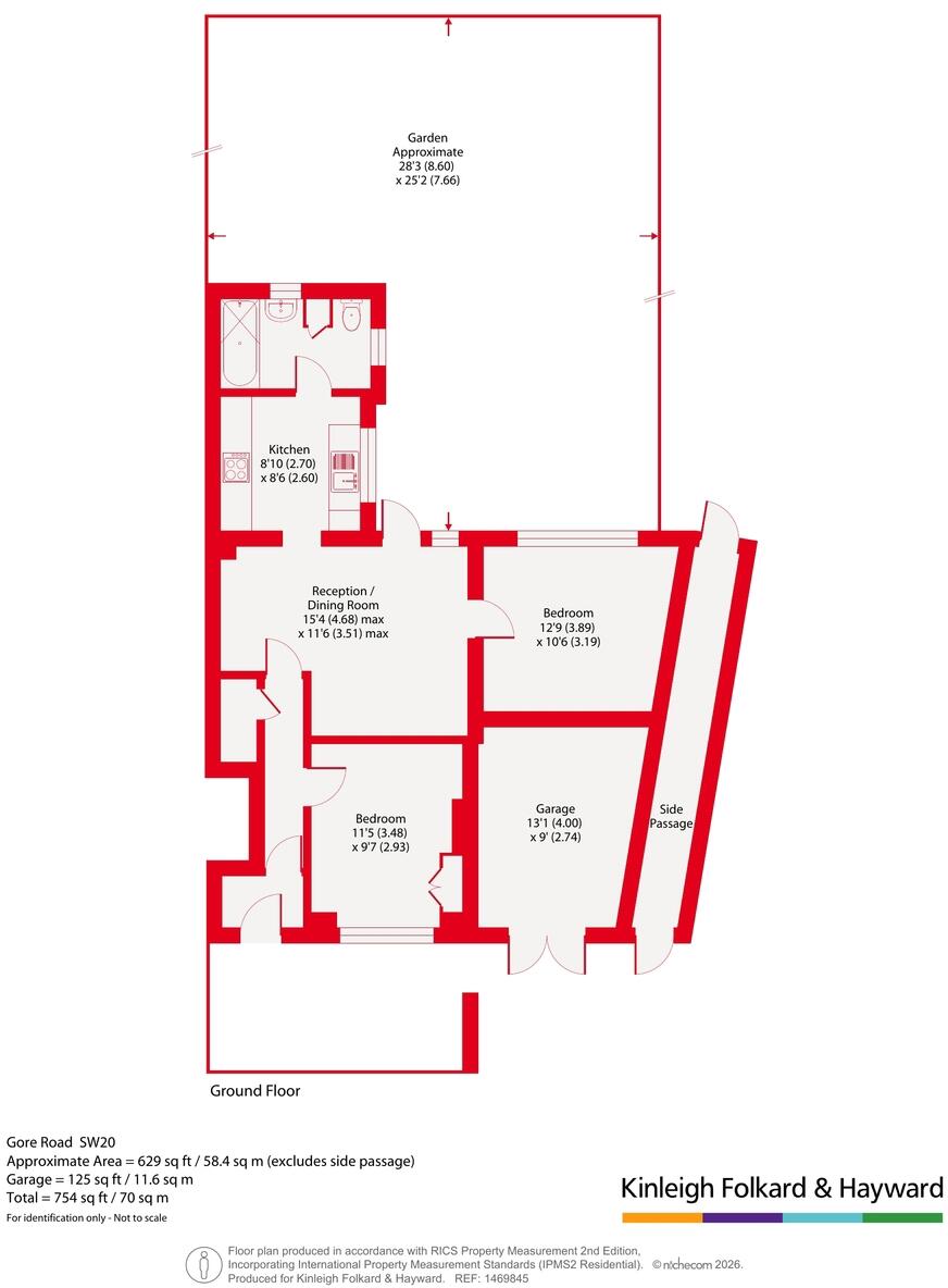 Gore Road, London, SW20 floorplan