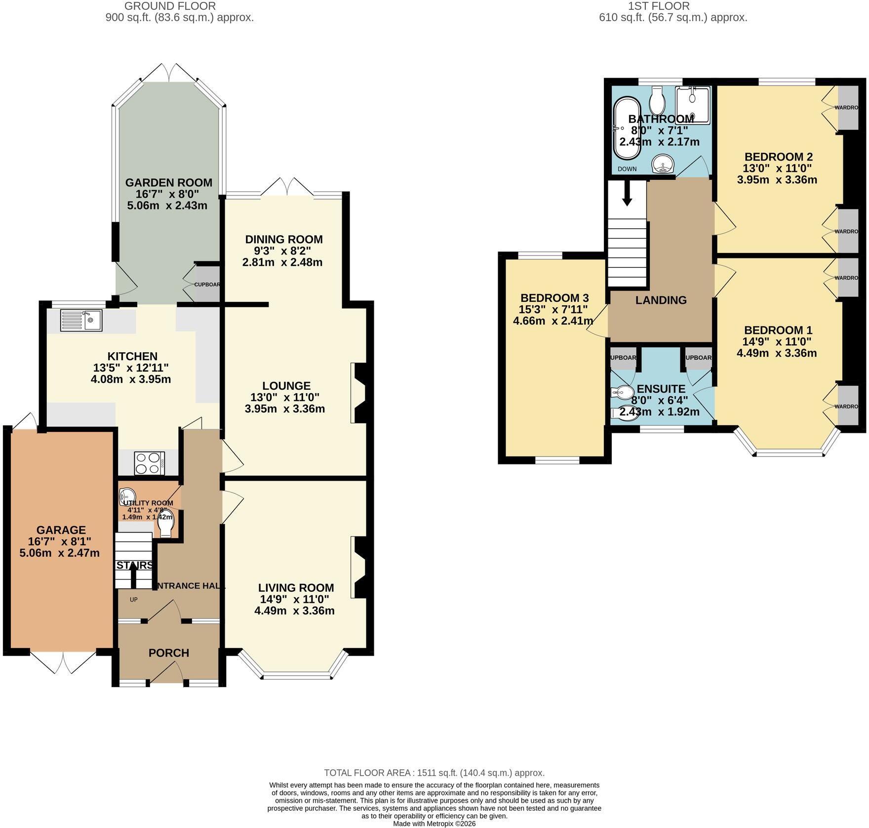 Woodland Avenue, Kidderminster, DY11 floorplan