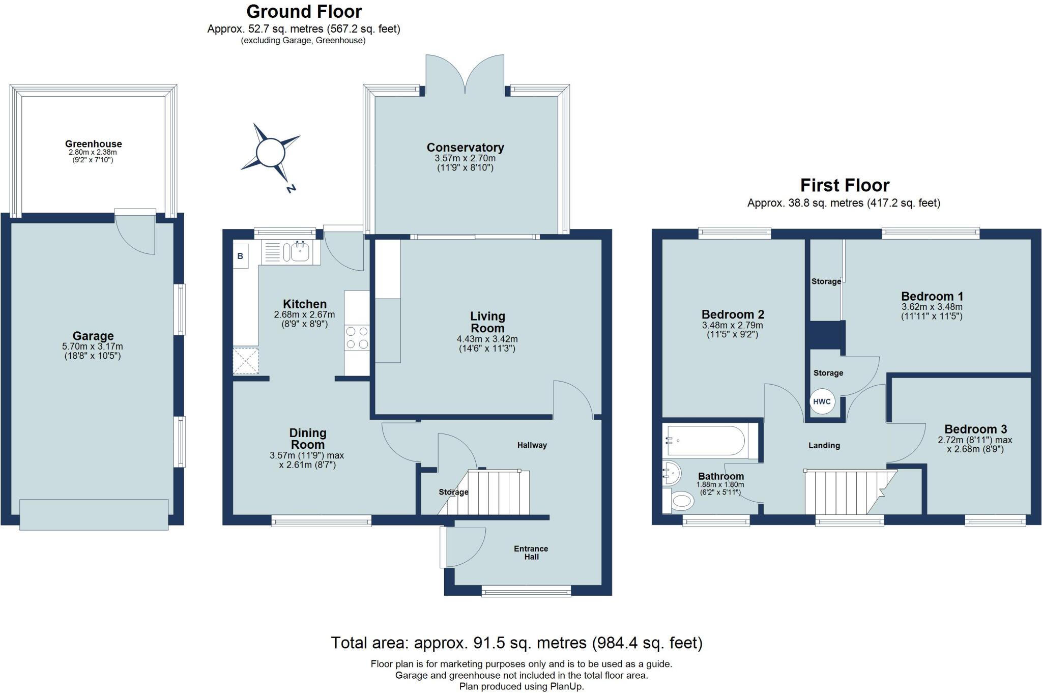 Front Street, Slip End, Bedfordshire, LU1 floorplan