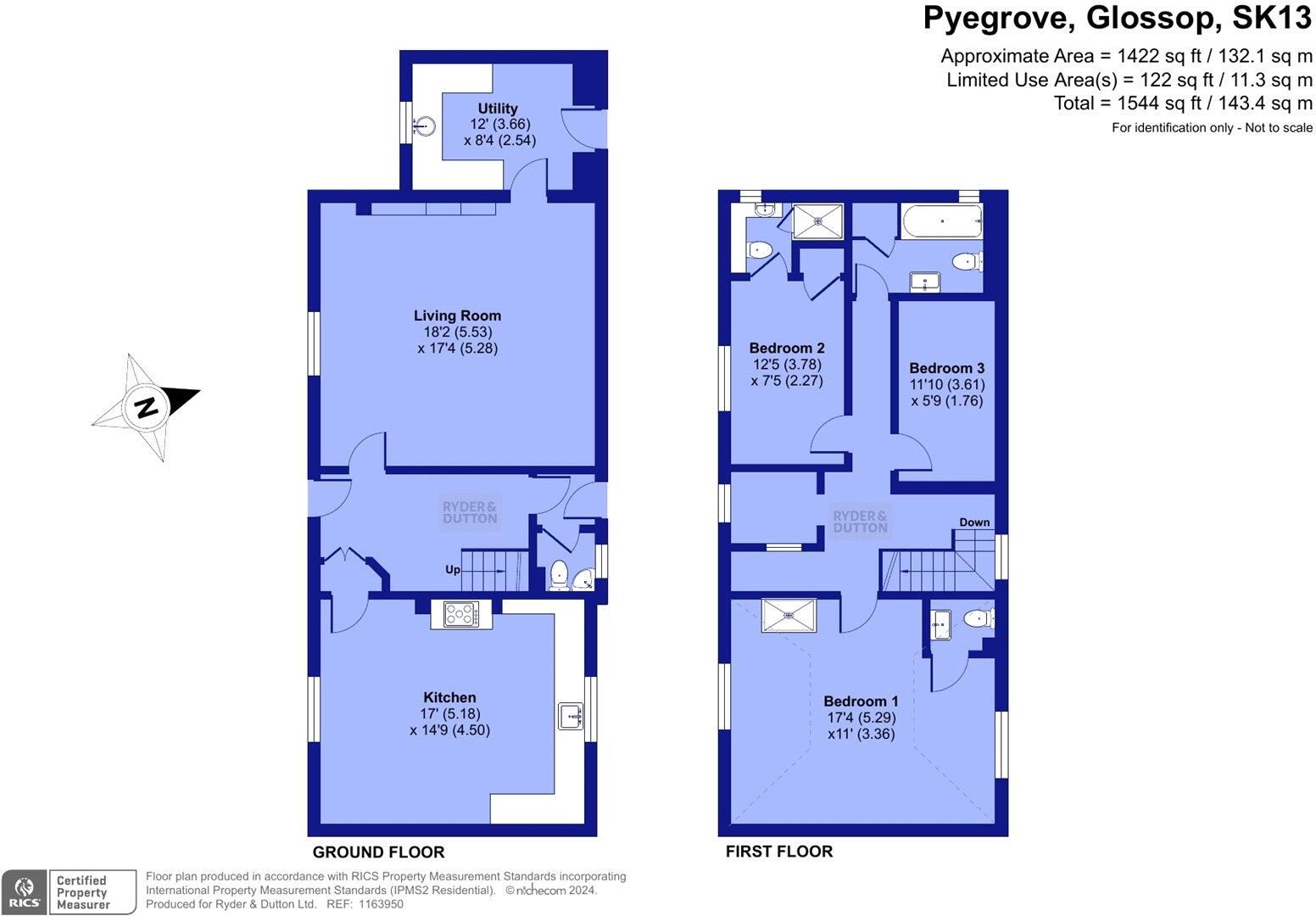 Pyegrove, Glossop, Derbyshire, SK13 floorplan