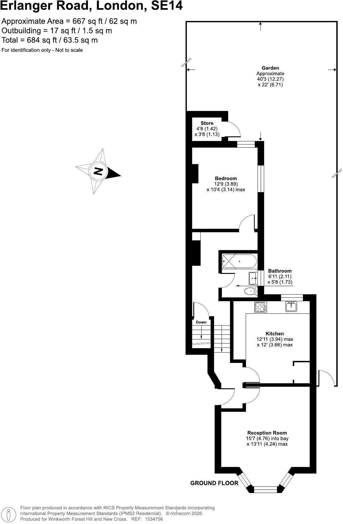 Erlanger Road, London, SE14 floorplan