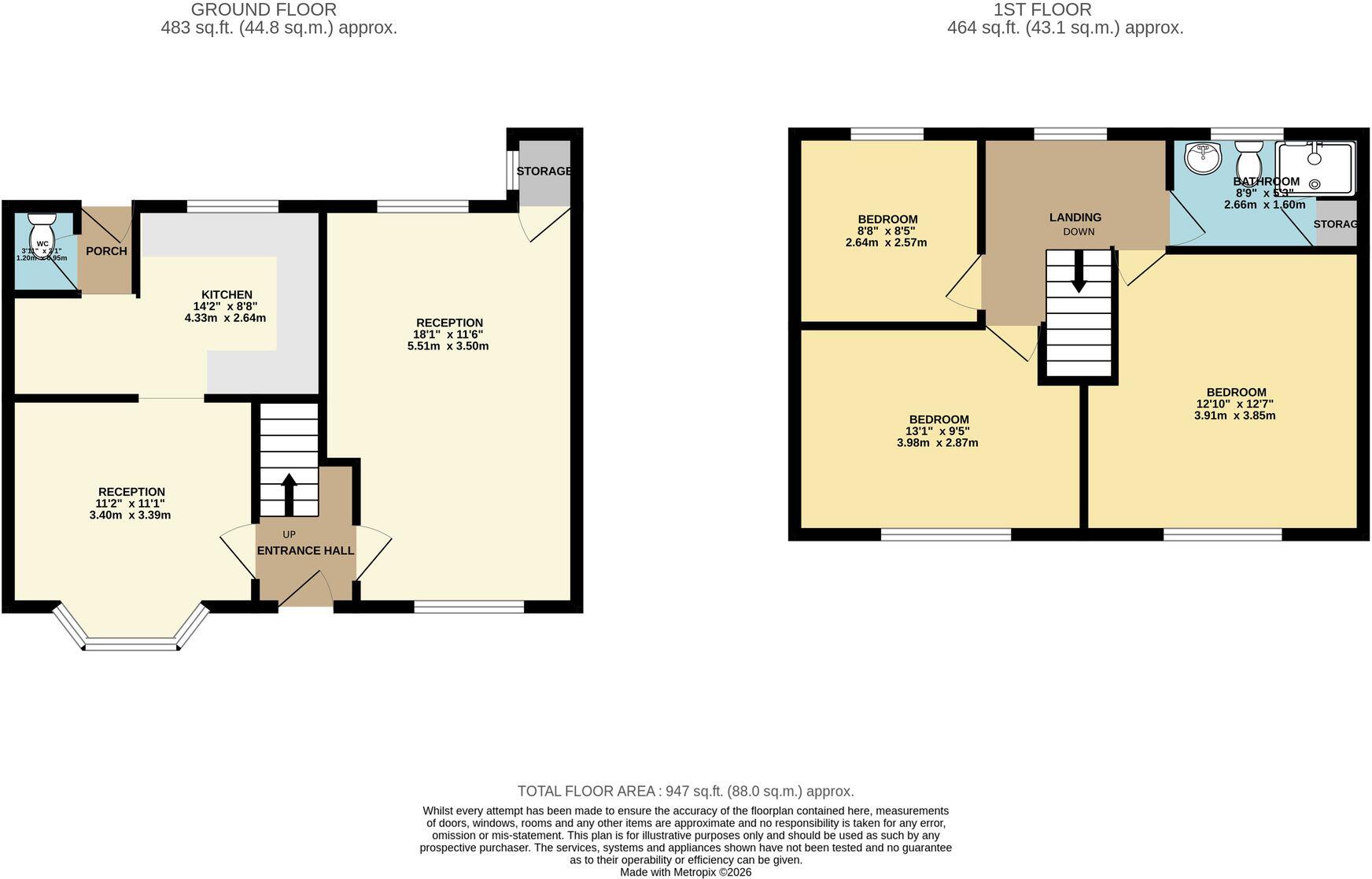 39 Bryn Road, Markham, NP12 floorplan