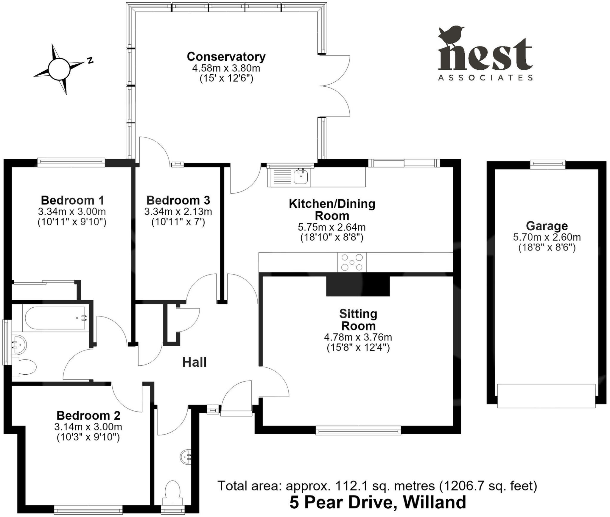 Pear Drive, Willand, Cullompton, Devon, EX15 2QS floorplan