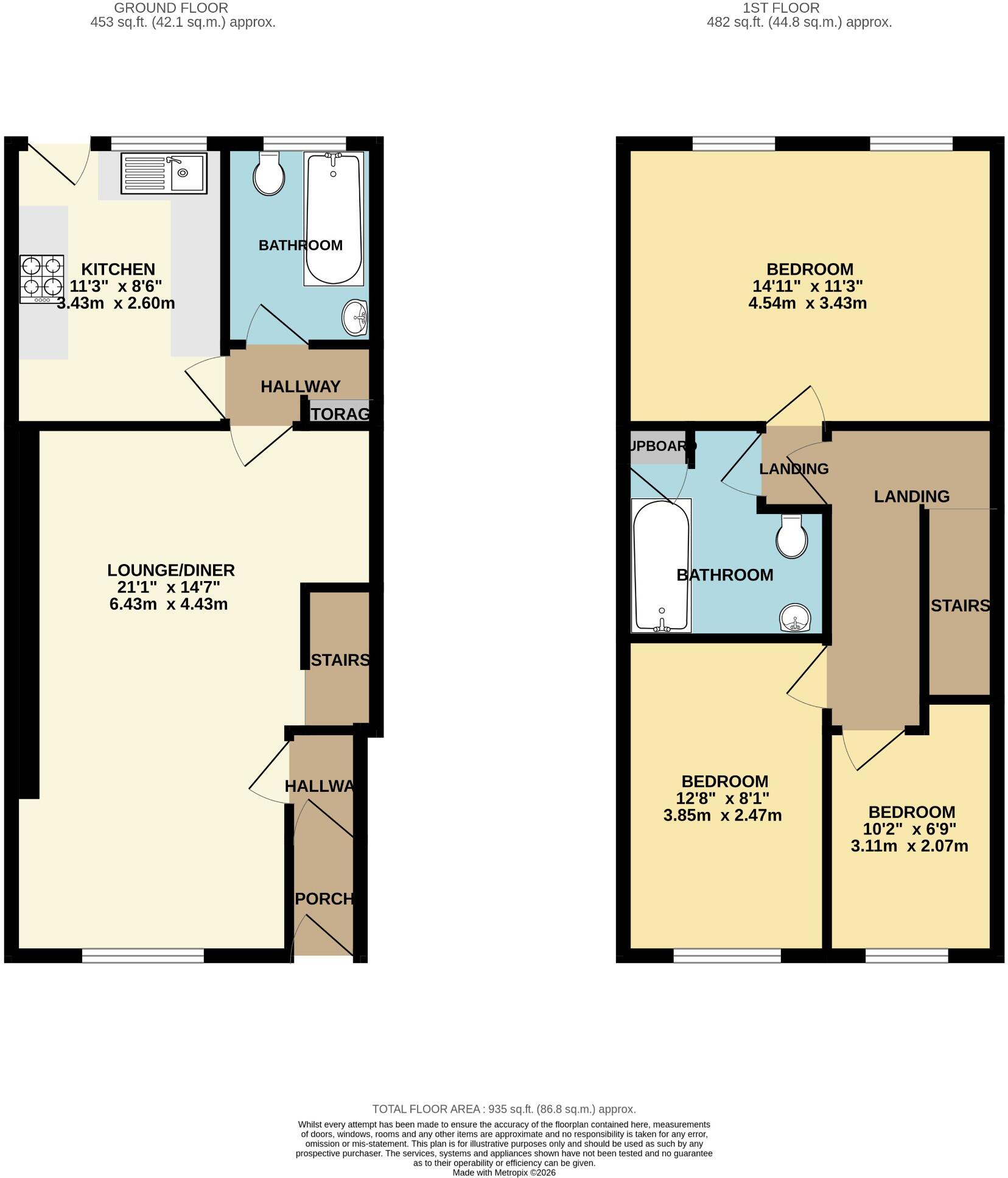 Thornwood Place, Treharris, South Glamorgan, Rhondda Cynon Taff, CF46 floorplan