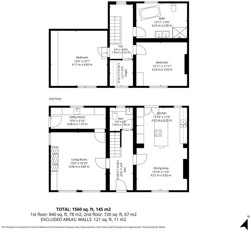 Church Row End Farm, Mythop Road, Weeton With Preese, Lancashire, PR4 floorplan