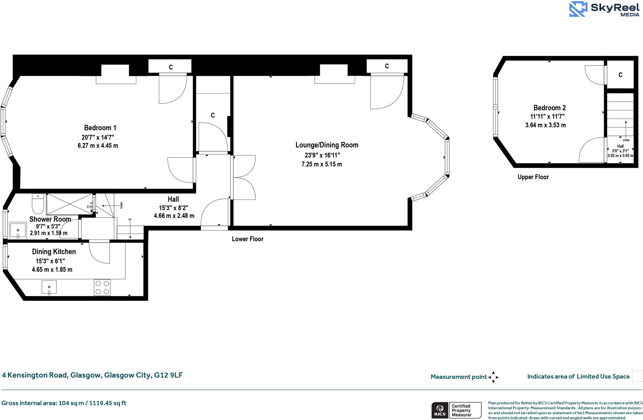 Kensington Road, Dowanhill, Glasgow floorplan