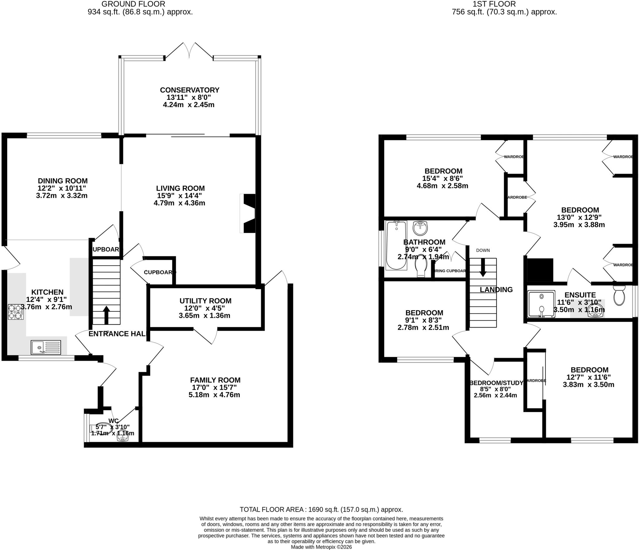 Noke Side, St. Albans, Hertfordshire, AL2 floorplan