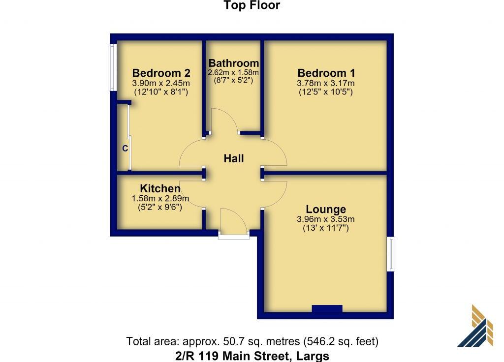 2/R 119, Main Street, Largs, KA30 8JJ floorplan