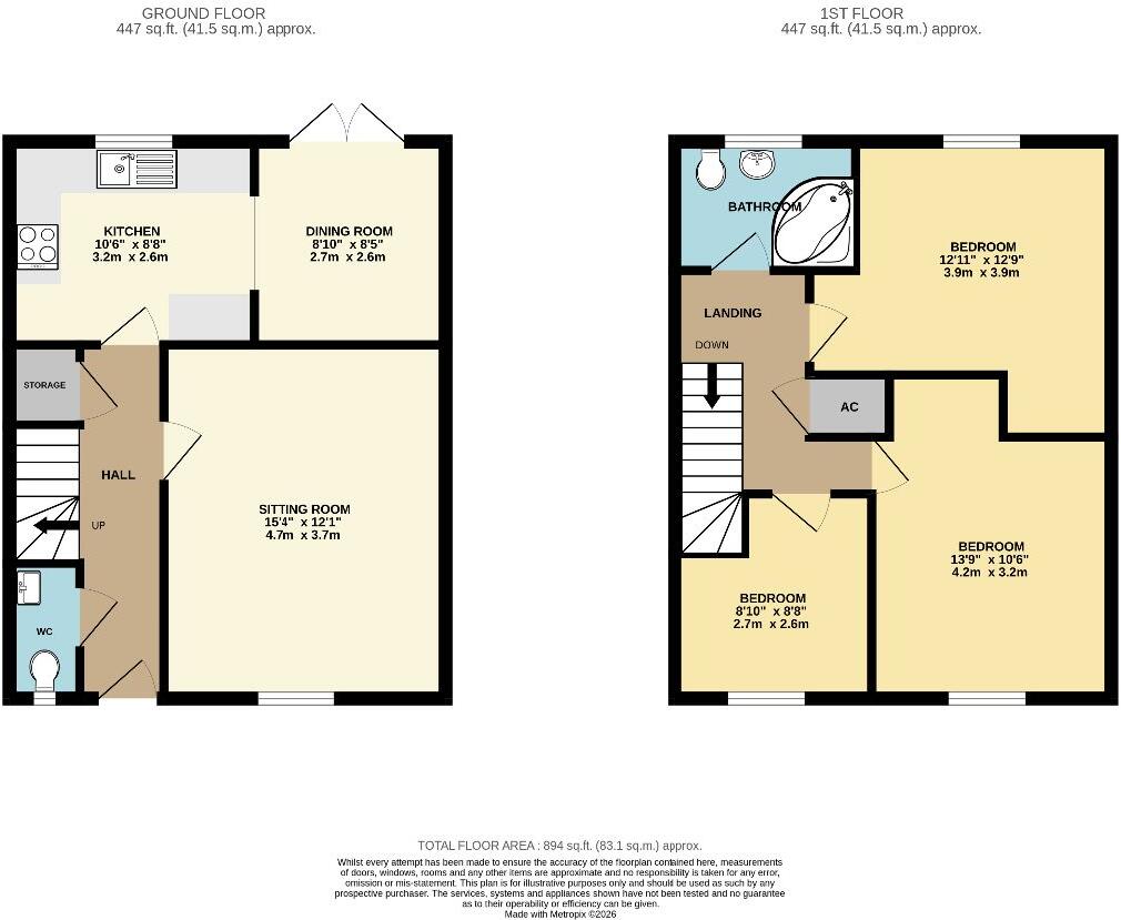 Burrows Close, Malvern floorplan