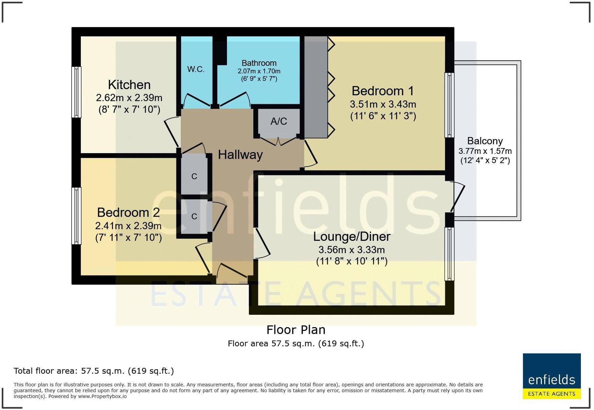 Parkstone Road, Churchfield Court, BH15 floorplan