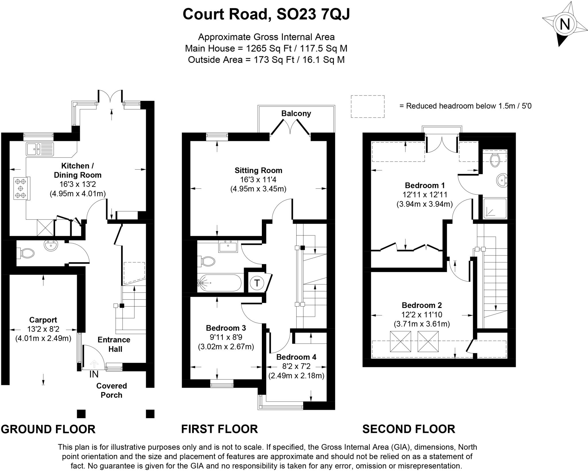 Court Road, Kings Worthy, Winchester, Hampshire, SO23 floorplan