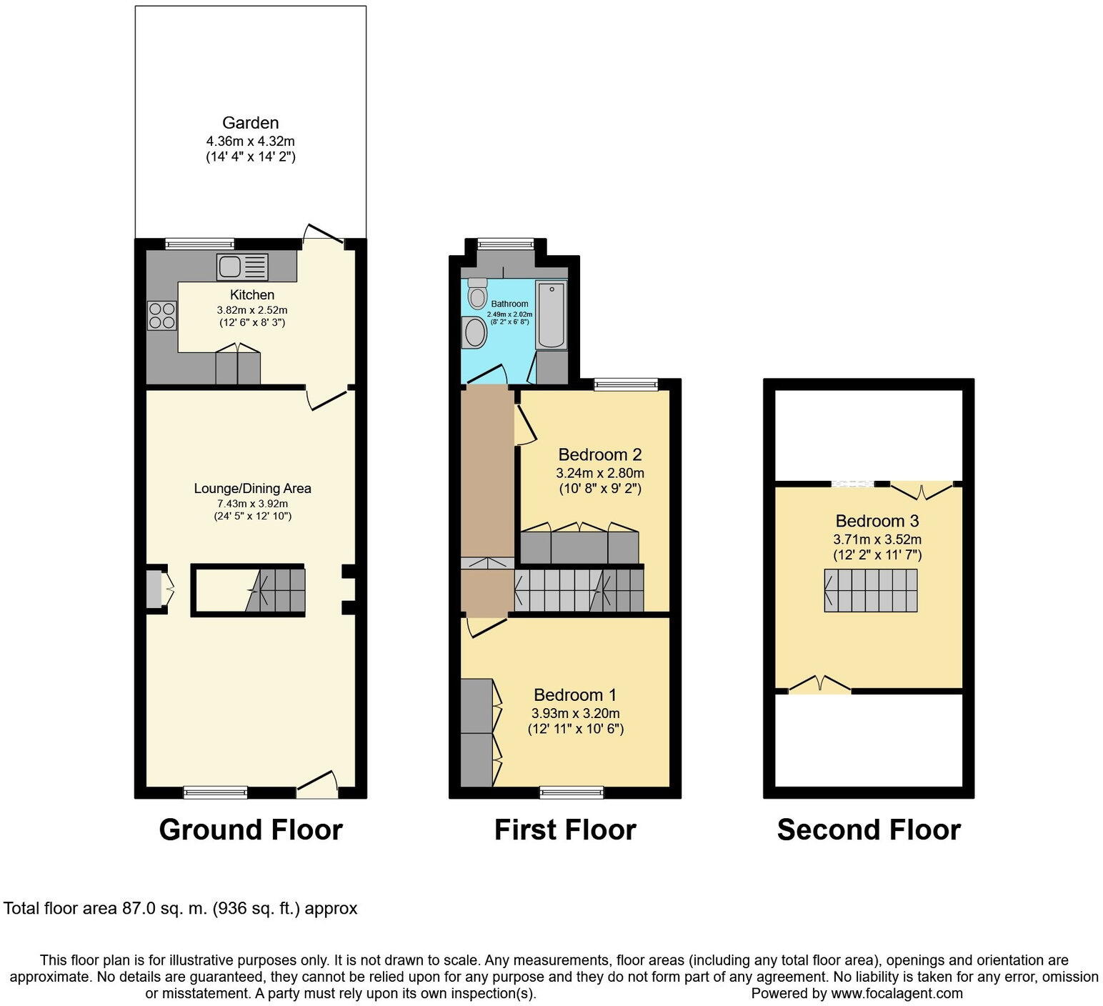 2 bed house with parking & garden Mountfield Road, London, W5 2NG floorplan