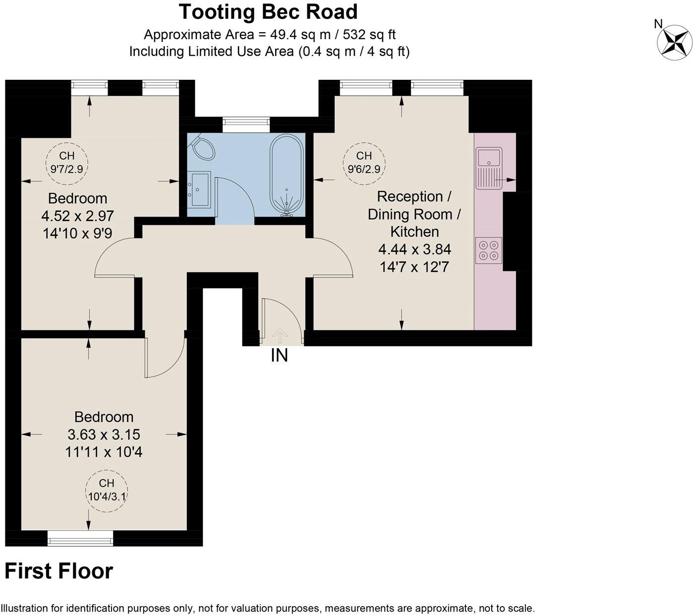 Tooting Bec, London, SW17 floorplan