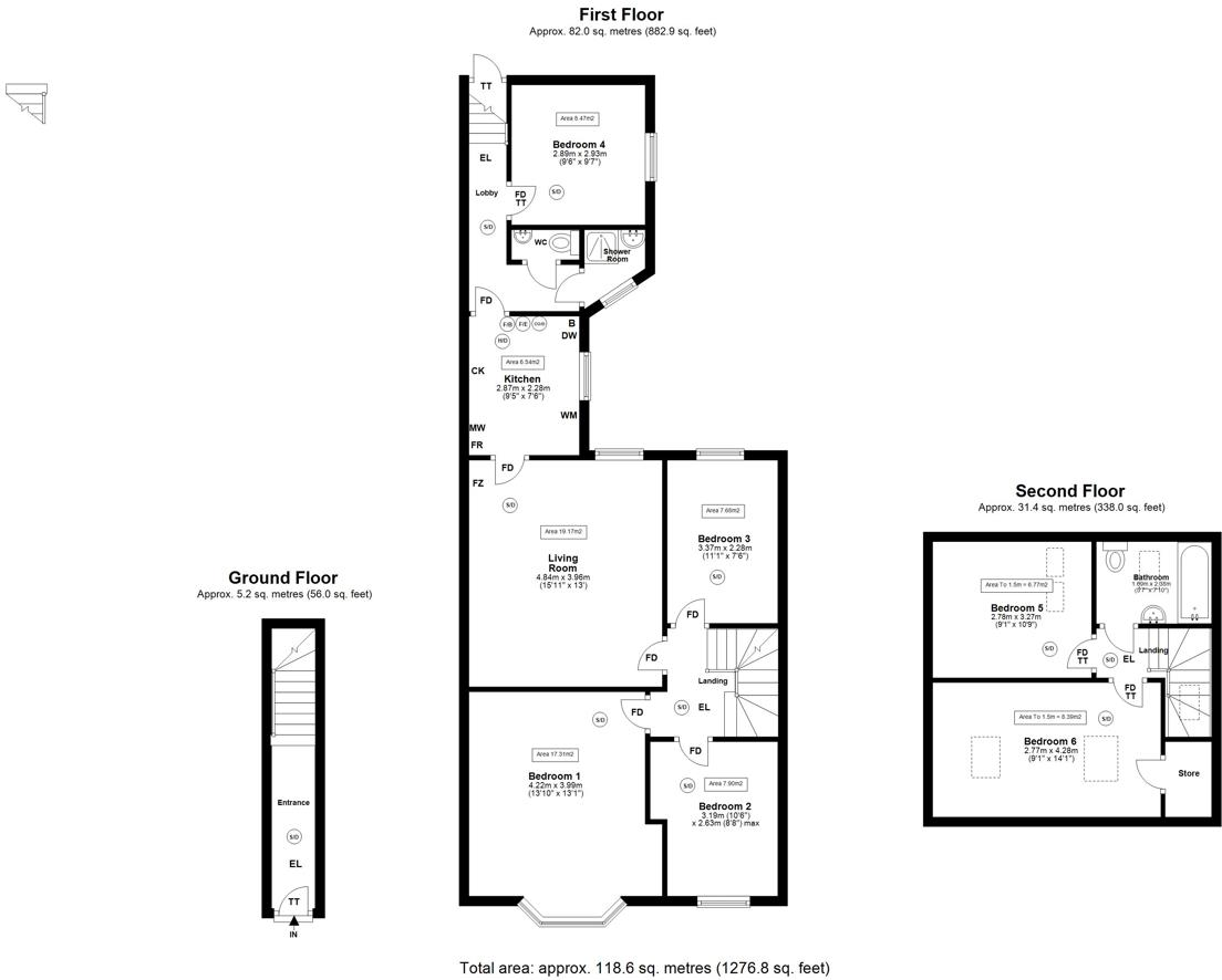 (£143pppw) Shortridge Terrace, Jesmond, NE2 floorplan