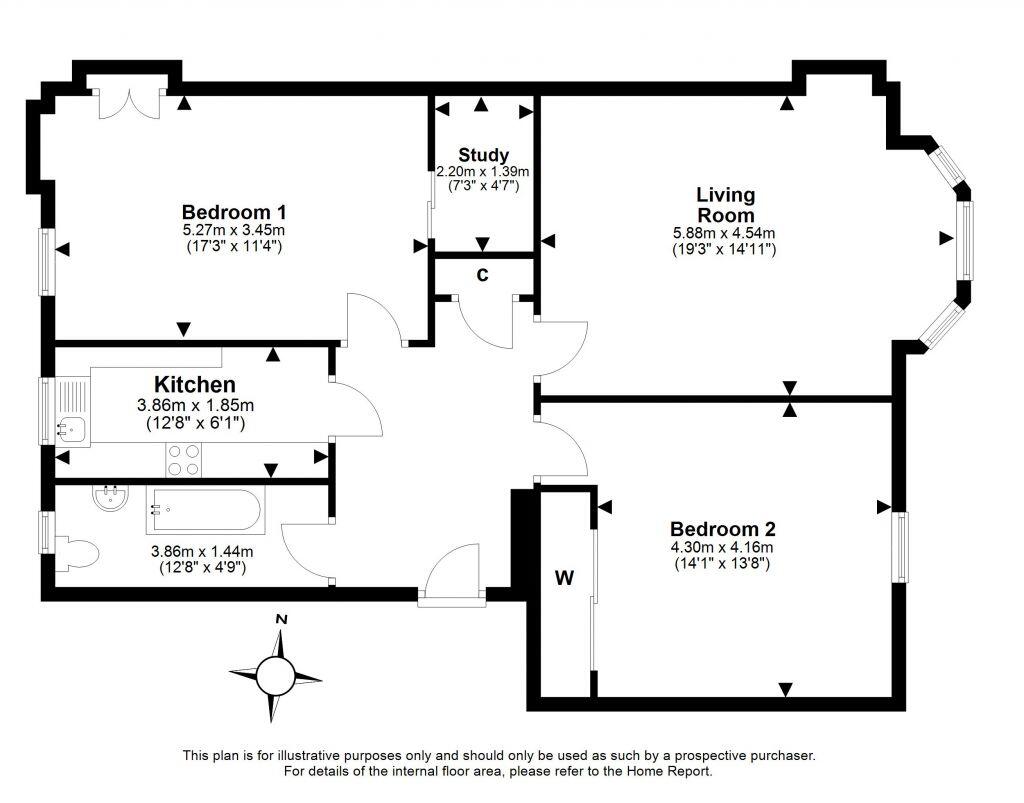 14/6 Piershill Terrace, Piershill, Edinburgh, EH8 7EU floorplan
