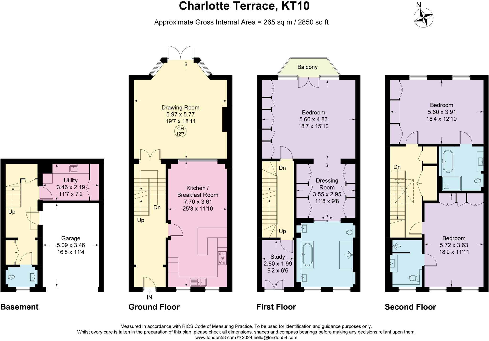 Charlotte Terrace, Princess Square, Esher, Surrey, KT10 floorplan