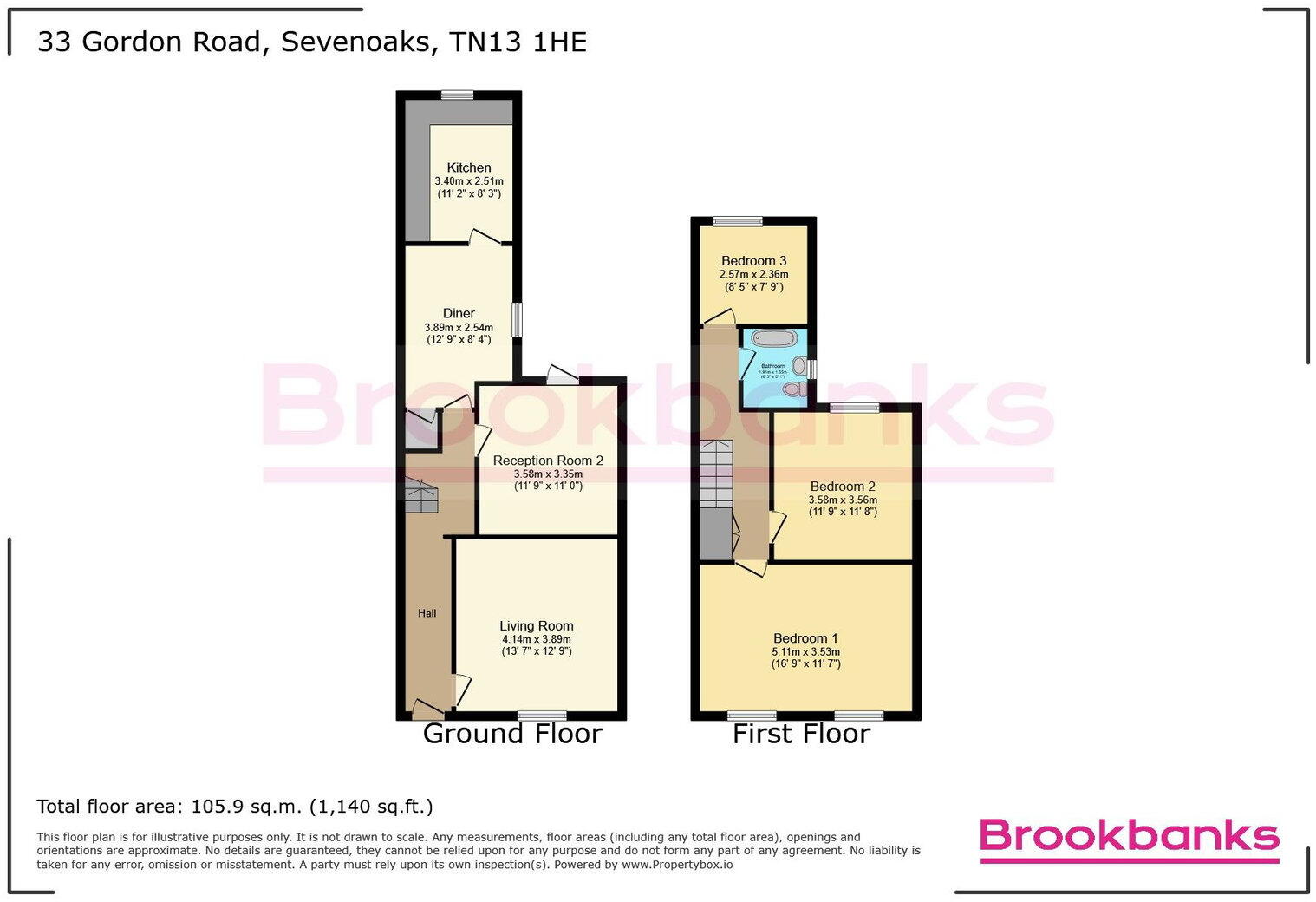 Gordon Road, Sevenoaks, TN13 1HE floorplan