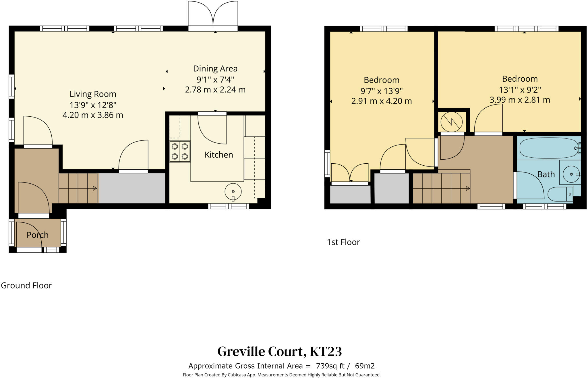 Greville Court, Great Bookham, Leatherhead, Surrey, KT23 floorplan