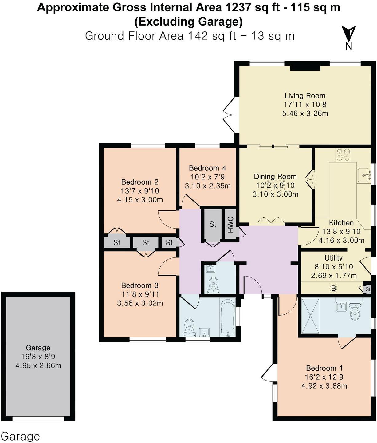 The Square, Hadleigh, IP7 floorplan