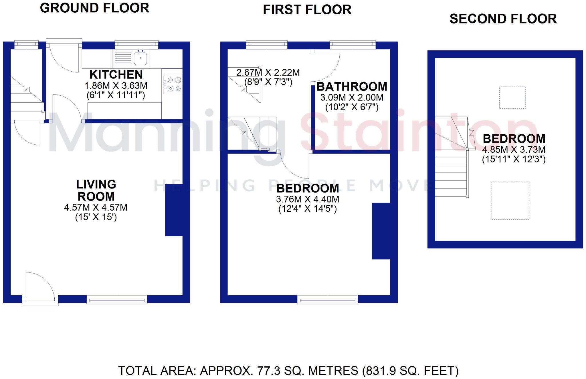 Woodlands Terrace, Stanningley, Pudsey, Leeds floorplan