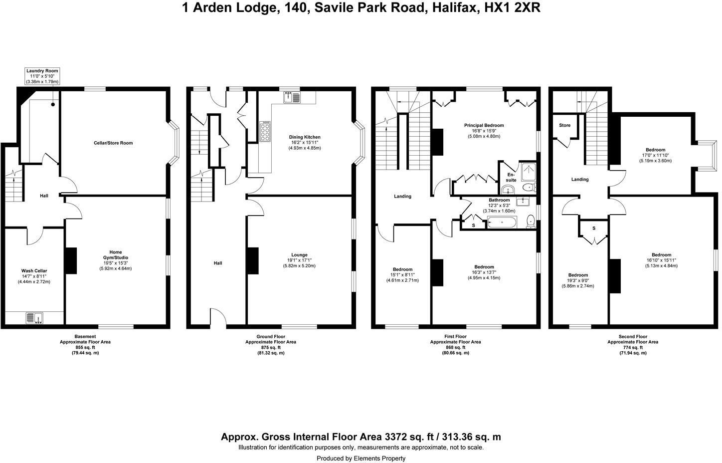 1 Arden Lodge, 140, Savile Park Road, Savile Park, West Yorkshire, HX1 2XR floorplan