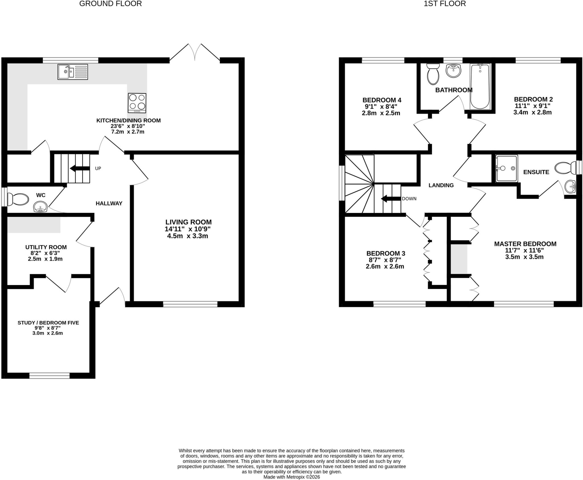 Yew Tree Hill, Droitwich, Worcestershire. floorplan