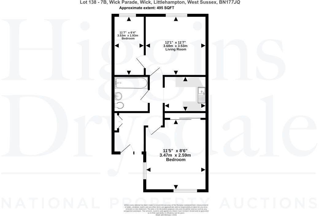 7B Wick Parade, Wick, Littlehampton, West Sussex, BN17 7JQ floorplan