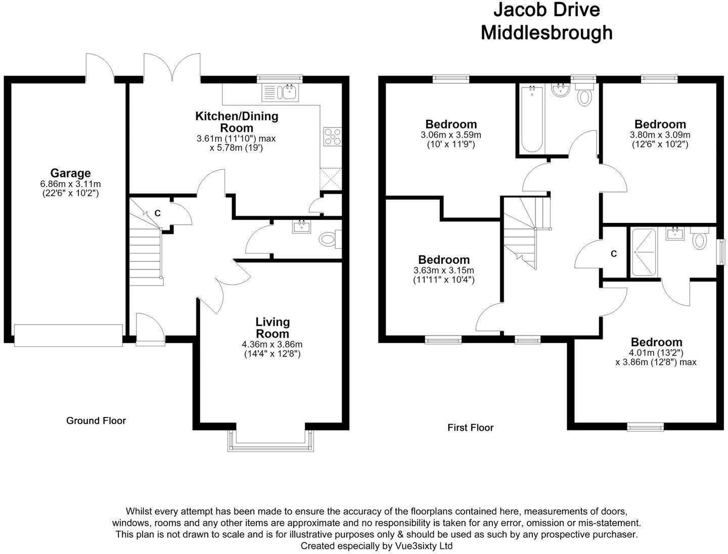 Middlesbrough, TS4 3AY floorplan