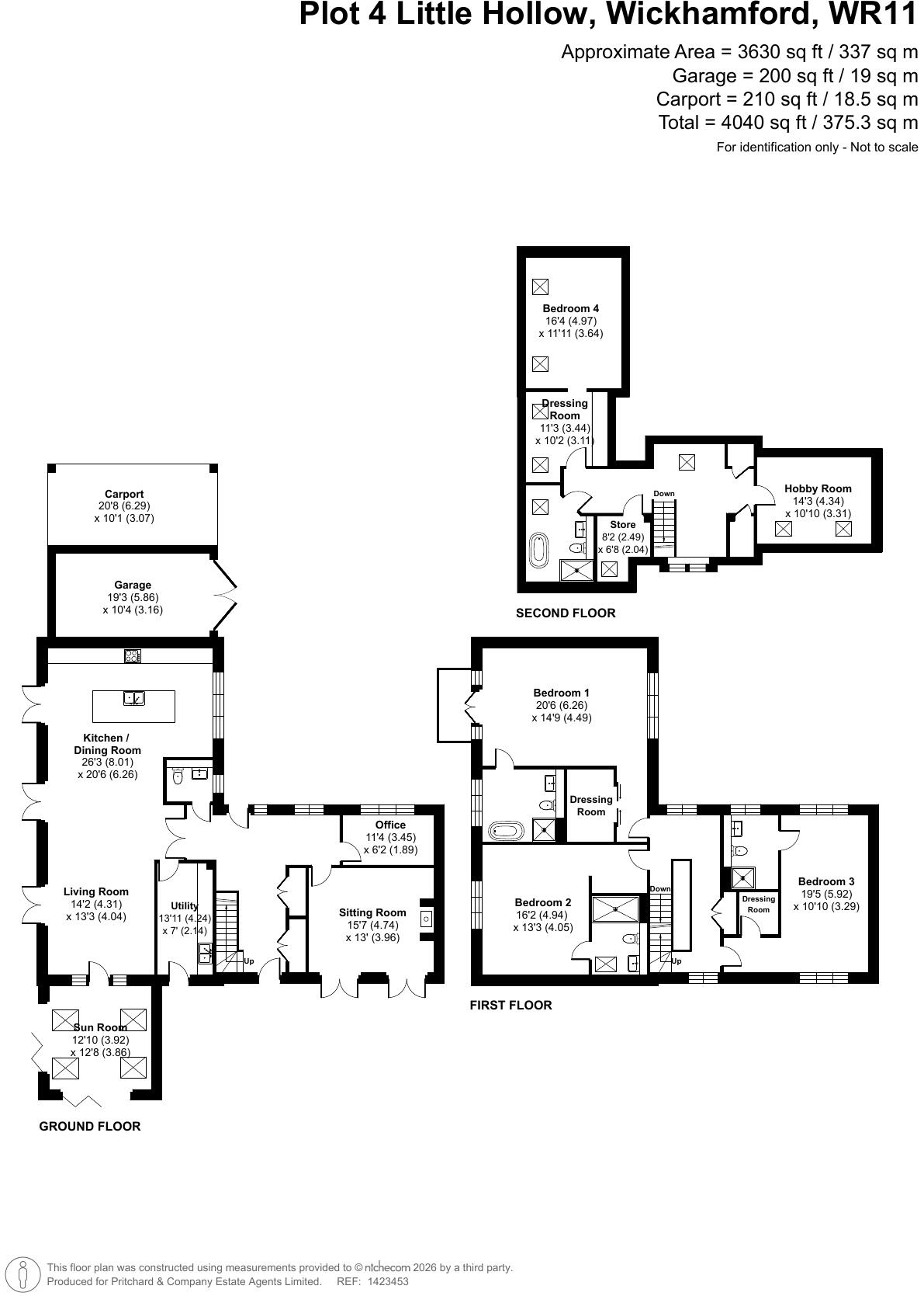 Little Hollow, Wickhamford, Worcestershire, WR11 floorplan