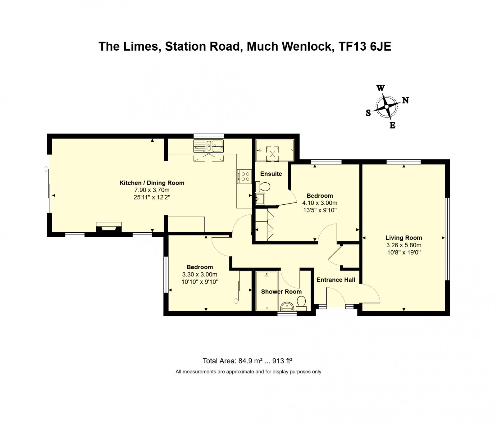 The Limes, Station Road, Much Wenlock. TF13 6JE floorplan