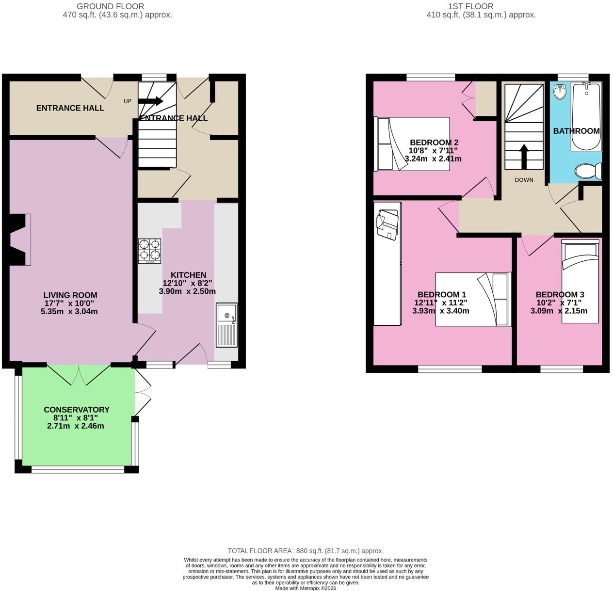 5 Woodnook Close, Leeds floorplan