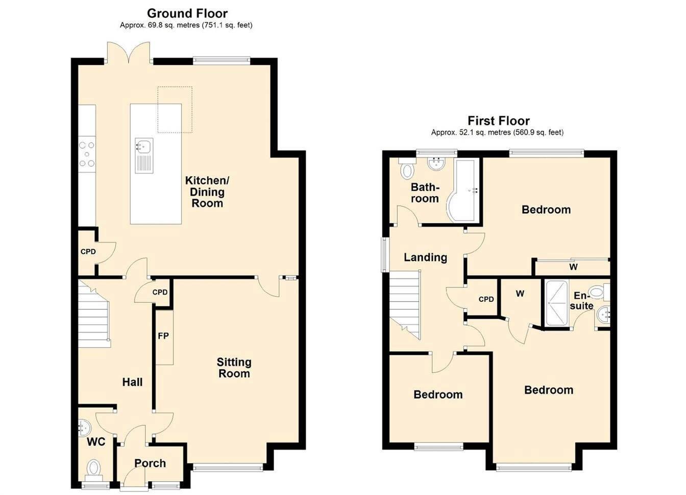 Lennon Close, Hillmorton, Rugby, CV21 floorplan