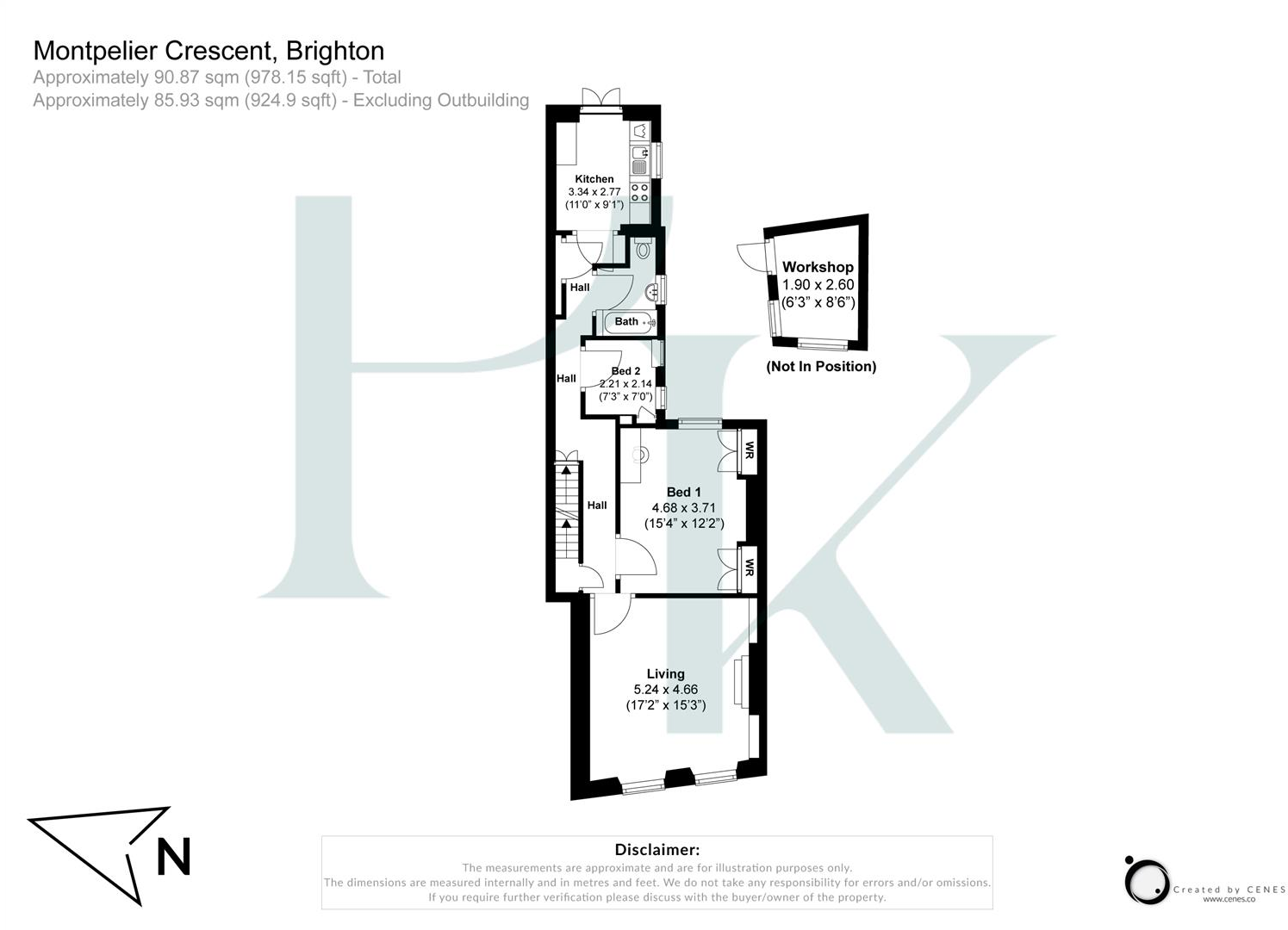 Montpelier Crescent, Brighton floorplan