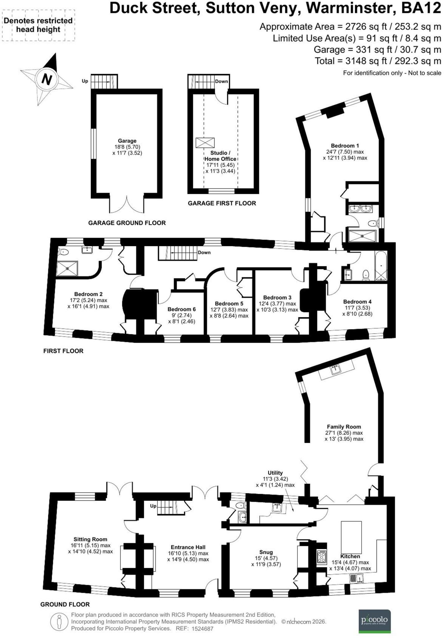 The Long House, 64 Duck Street, Sutton Veny. Warminster. BA12 7AL floorplan