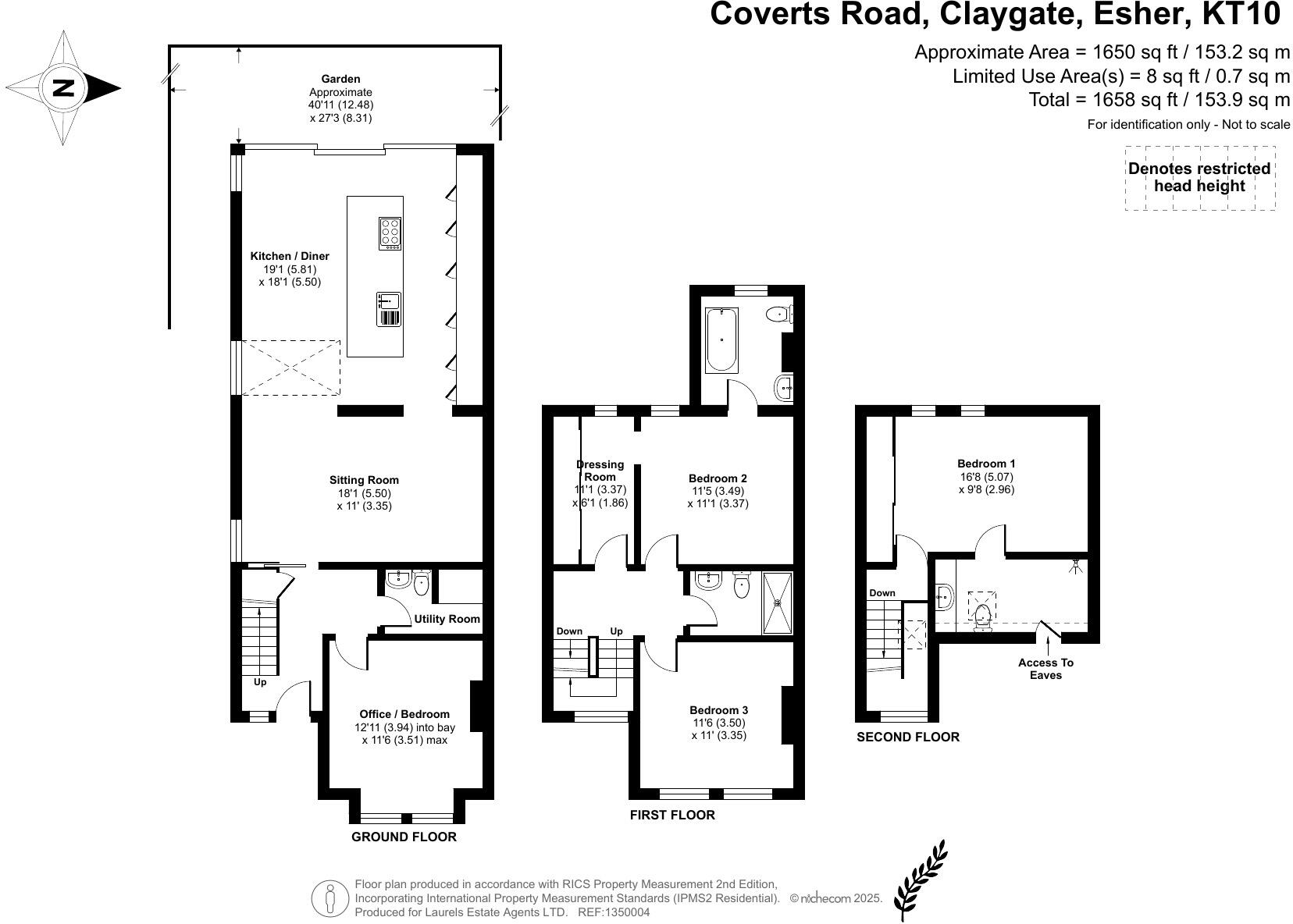 Coverts Road, Claygate, KT10 floorplan