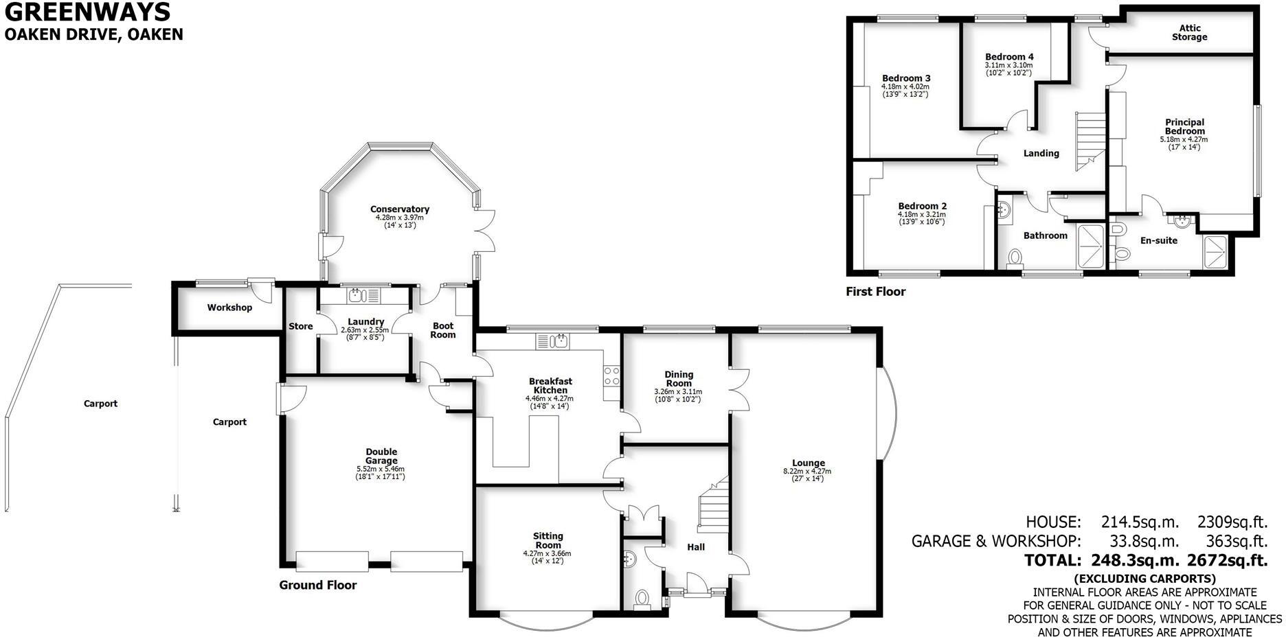 Greenways, Oaken Drive, Codsall, South Staffordshire, WV8 2AZ floorplan