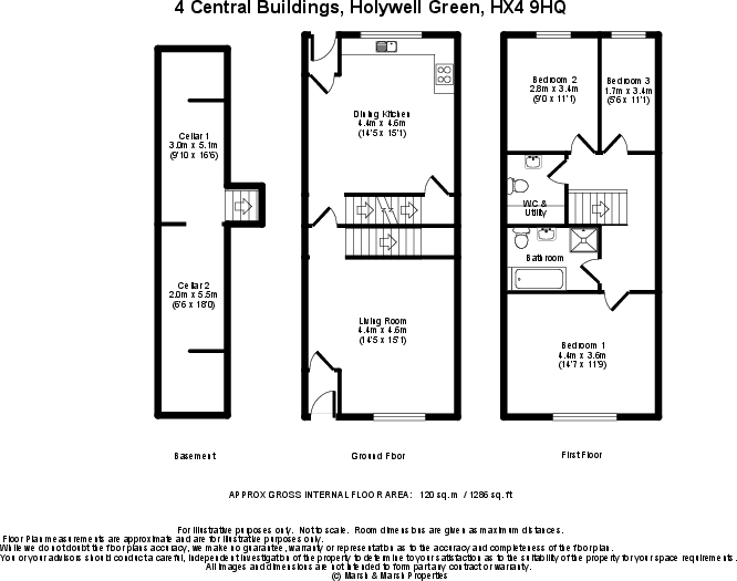 4 Central Buildings, Holywell Green HX4 9HQ floorplan